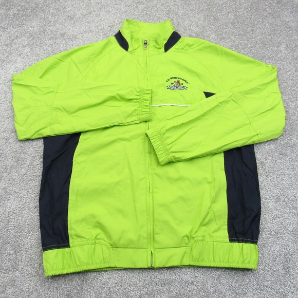 Jackets & Blazers - Kate Lord Windbreaker Jacket Women M Green Black 2010 US Oakmont Golf‎ Full Zip